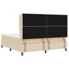 vidaXL Boxspringbett mit Matratze Creme 180 x 200 cm Stoff