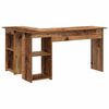vidaXL Schreibtisch mit Regal Altholz 142 x 102 x 73 cm Holzwerkstoff