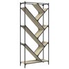 vidaXL B&uuml;cherregal Sonoma-Eiche 79x30x180 cm Holzwerkstoff und Metall