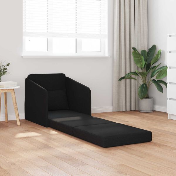 vidaXL Schlafsofa 60cm Schwarz Stoff
