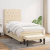 vidaXL Boxspringbett mit Matratze Creme 80x200 cm Stoff