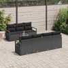 vidaXL Gartensofa-set mit Kissen 8 pcs Schwarz Poly-Rattan