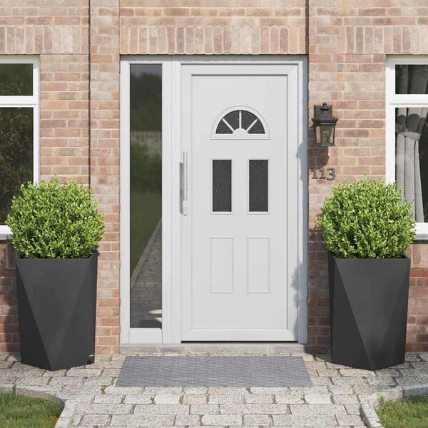 vidaXL Pflanzk&uuml;bel 2 pcs Schwarz 50 x 50 x 75 cm Stahl