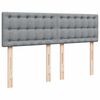 vidaXL Boxspringbett mit Matratze Hellgrau 160x200 cm Stoff