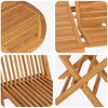 vidaXL Garten Essgruppe 7 pcs Braun Massivholz Teak