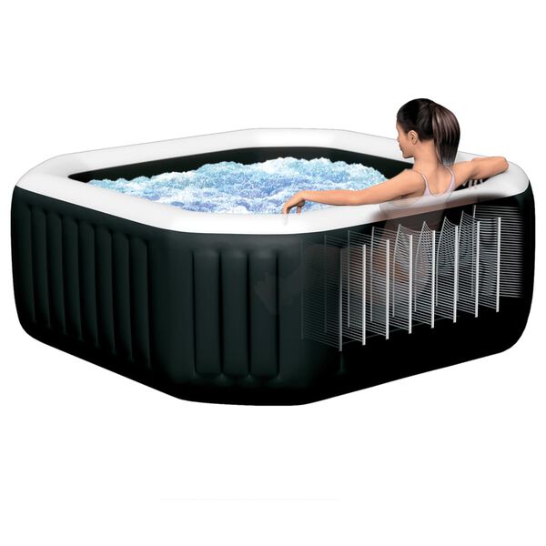 Intex Jet- und Sprudelmassagewanne Achteck PureSpa 218x71 cm 6 Personen