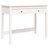 vidaXL Schreibtisch mit Schubladen Wei&szlig; 100x50x78 cm Massivholz Kiefer