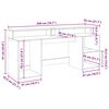 vidaXL LED-Schreibtisch Artisan-Eiche 200x55x91 Holzwerkstoff