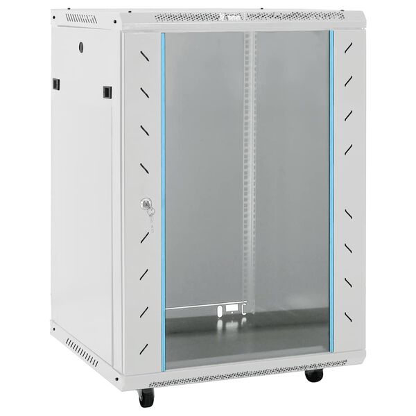 vidaXL 15U Netzwerkschrank auf Rollen 19" IP20 60x45x86 cm