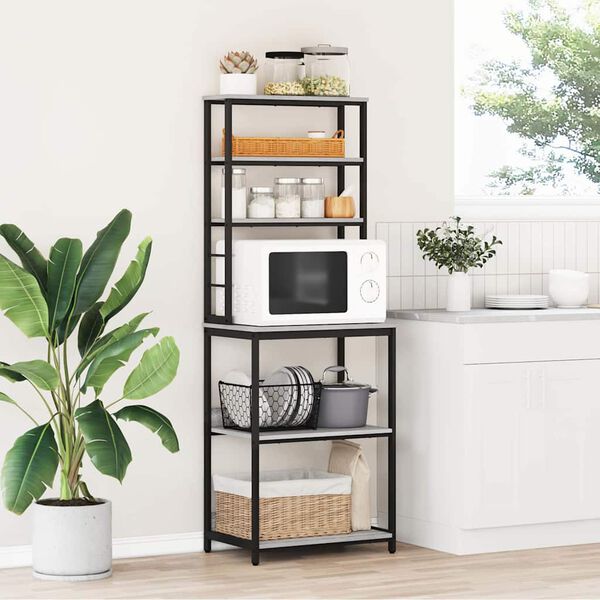 vidaXL K&uuml;chenregal Graues Sonoma 60 x 40 x 168 cm Holzwerkstoff