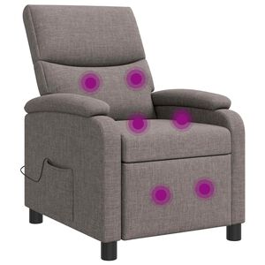 vidaXL Massage Relaxsessel Taupe Stoff