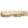 vidaXL Outdoor-Sofagarnitur mit Kissen 8 pcs Wei&szlig; und Creme