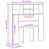 vidaXL Kopfteil Schrank Altholz 100 x 19 x 103,5 cm Holzwerkstoff