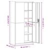 vidaXL Aktenschrank Anthrazit 90x40x180 cm Stahl