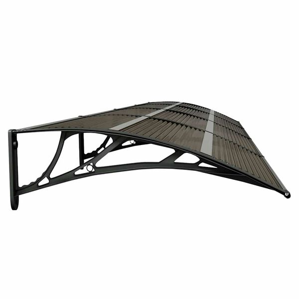 vidaXL Türvordach Schwarz 350x75 cm Polycarbonat