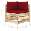 vidaXL 2-Sitzer Outdoor-Sofa mit Kissen Gr&uuml;n Impr&auml;gniertes Holz