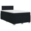 vidaXL Boxspringbett mit Matratze Schwarz 120 x 200 cm Stoff