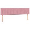 vidaXL Boxspringbett mit Matratze Rosa 180x210 cm Samt