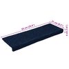 vidaXL Stufenmatten Selbstklebend 15 Stk. 65x21x4 cm Marineblau Rechteckiger Rand