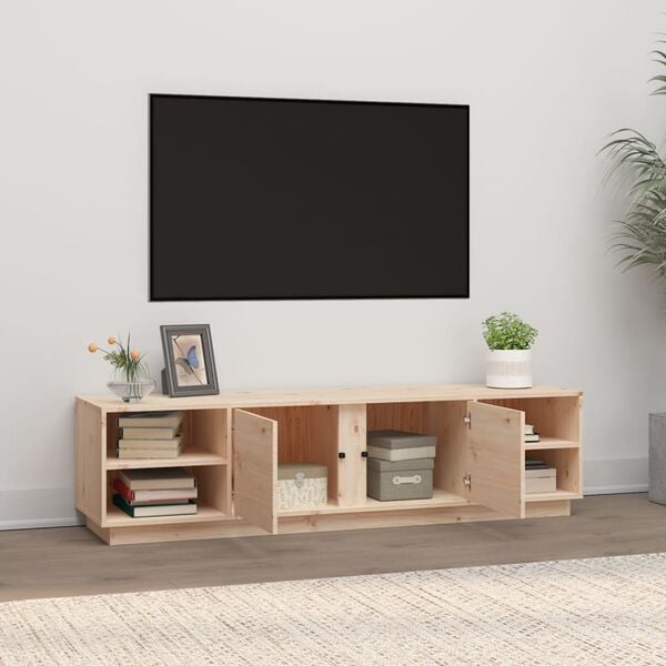 vidaXL TV-Schrank 156x40x40 cm Massivholz Kiefer