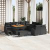 vidaXL Garten-Sofa-Set mit Kissen mit Speicher 13 pcs Schwarz
