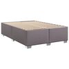 vidaXL Boxspringbett mit Matratze Grau 140x190 cm Kunstleder