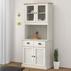 vidaXL Highboard VIGO Wei&szlig; 78x40x175 cm Massivholz Kiefer