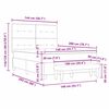 vidaXL Boxspringbett mit Matratze Dunkelgr&uuml;n 140 x 200 cm Samt