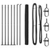 vidaXL Sechseckzaun mit Betonsockel 10 x 1,6 m PVC-beschichteter Stahl