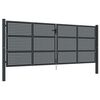vidaXL Gartentor Anthrazit 400x125 cm Stahl