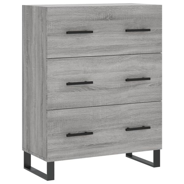 vidaXL Sideboard Grau Sonoma 69,5x34x90 cm Holzwerkstoff