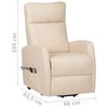 vidaXL Massagesessel mit Aufstehhilfe Creme Stoff