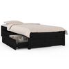 vidaXL Bett mit Schubladen Schwarz 90x190 cm