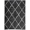 vidaXL Teppich Shaggy Hochflor Modern Schwarz und Creme 200x280 cm
