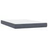vidaXL Boxspringbett mit Matratze Dunkelgrau 160x210 cm Samt