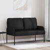 vidaXL Sofas mit Kissen 110cm Schwarz Sperrholz