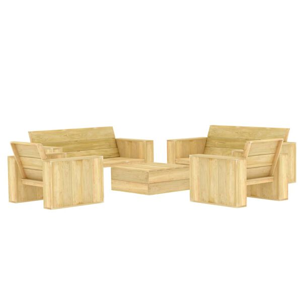 vidaXL 5-tlg. Garten-Lounge-Set Kiefernholz Impr&auml;gniert