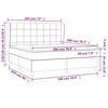 vidaXL Boxspringbett mit Matratze Schwarz 180x200 cm Stoff