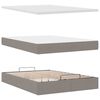 vidaXL Ottoman-Bett mit Matratze Taupe 140x200 cm Stoff