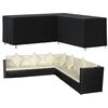 vidaXL Gartensofa-Abdeckung L-Form Schwarz 254x254x80 cm 420D Oxford