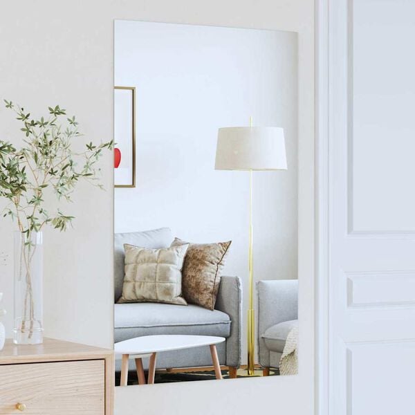 vidaXL Wandspiegel Rechtwinklig 100 x 60 cm Geh&auml;rtetes Glas