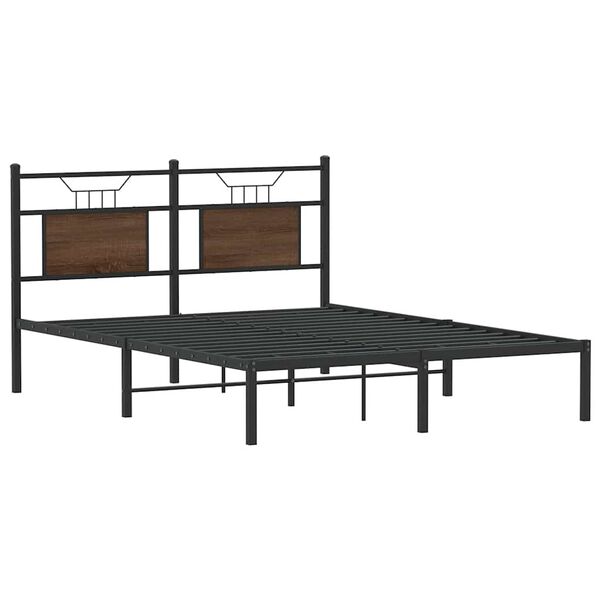 vidaXL Bettgestell ohne Matratze Braun Eiche 137x190 cm Holzwerkstoff