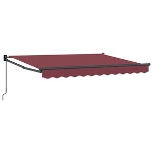 vidaXL Ausziehbare Markise Bordeauxrot 3 x 2 m