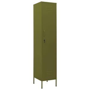 vidaXL Schlie&szlig;fachschrank Olivgr&uuml;n 35x46x180 cm Stahl