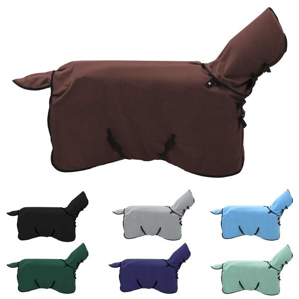 vidaXL Pferdedecke Volles Dunkelbraun Polyester