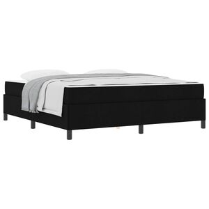 vidaXL Boxspringbett Schwarz 180 x 200 cm Stoff