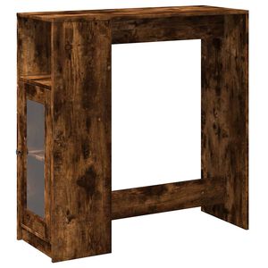 vidaXL Bartisch mit Regal R&auml;uchereiche 101x40x103,5 cm Holzwerkstoff
