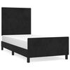 vidaXL Bettgestell mit Kopfteil Schwarz 90x200 cm Samt