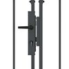 vidaXL Gartentor mit gew&ouml;lbtem Oberteil Grau 500 x 100 cm Stahl