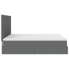 vidaXL Ottoman-Bett mit Matratzen Dunkelgrau 160x200 cm Stoff